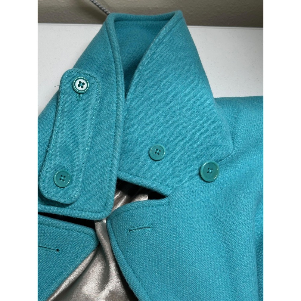 J Crew Coat Womens 2 Blue Stadium Cloth Nello Gori Peacoat Academia Italian Wool - Picture 14 of 16